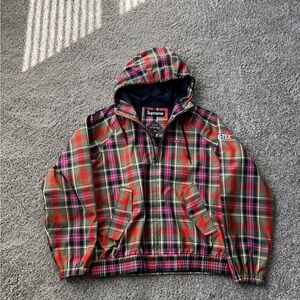 Supreme GORE-TEX Hooded Harrington Jacket – Olive Plaid – Size Large